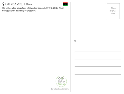 Ghadames, Libya Travel Postcard 2 Ghadames, Libya Travel Postcard