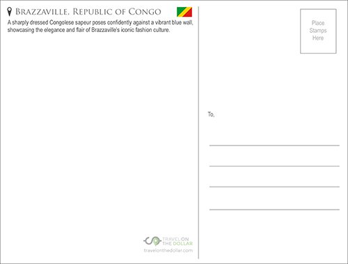 Sapeur in Brazzaville, Republic of the Congo Travel Postcard 2 Sapeurs in Brazzaville, Republic of Congo Travel Postcard
