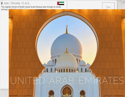 Sheikh Zayed Grand Mosque, Abu Dhabi, UAE Travel Postcard