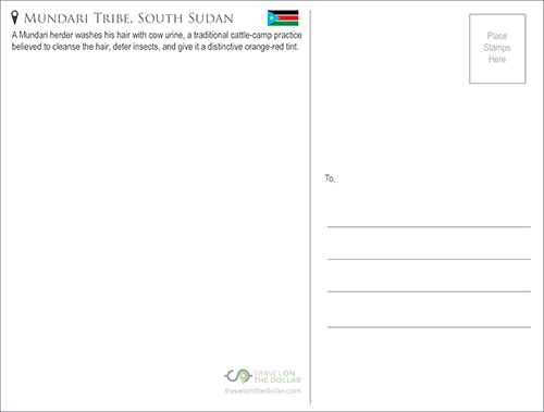 Mundari Herder, South Sudan Travel Postcard