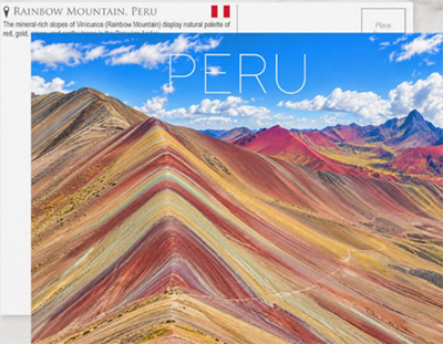 Rainbow Mountain, Cusco, Peru Travel Postcard
