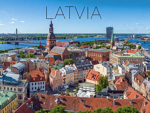 Riga, Latvia Travel Postcard