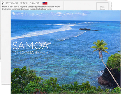 Lotofaga Beach, Samoa Travel Postcard