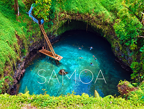 To Sua Ocean Trench, Samoa Travel Postcard 1 To Sua Ocean Trench, Samoa Travel Postcard