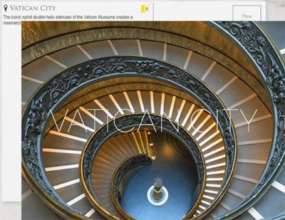 Staircase at Vatican Museums, Vatican City Travel Postcard