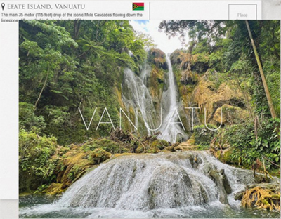 Mele Cascades, Efate Island, Vanuatu Travel Postcard