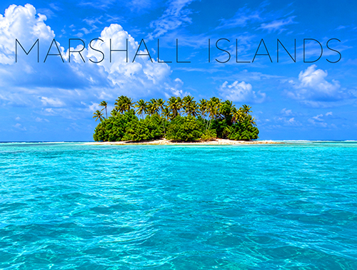 Tropical Islet, Majuro Atoll, Marshall Islands Travel Postcard