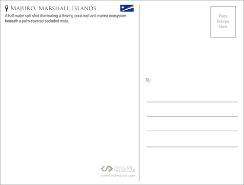 Underwater Coral Reef, Majuro, Marshall Islands Travel Postcard