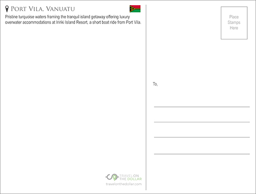 Resort in Port Vila, Vanuatu Travel Postcard
