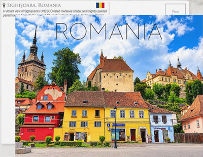 Travel Postcards From Europe 158 Sighișoara Citadel, Sighișoara, Romania Travel Postcard